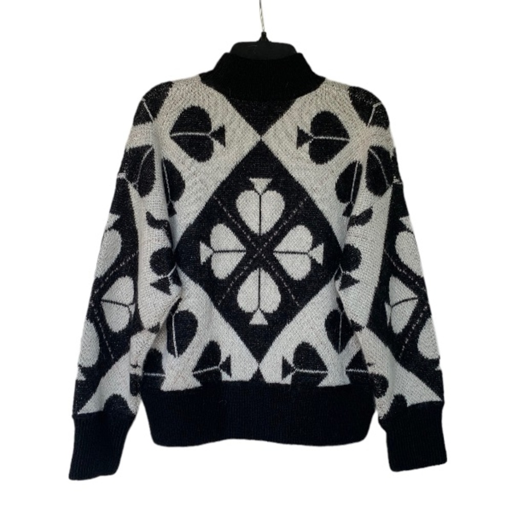 Kate Spade Mohair/ Wool blend Sweater with metallic spades throughout -brand new